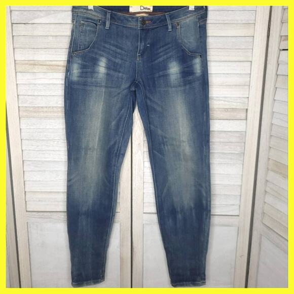 Dittos Boyfriend Crop Low Rise Blue Jeans 26 Regular Relaxed Soft 30 Waist 6 8 - Picture 1 of 4